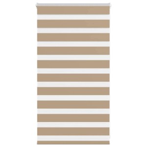 Doppelrollo sandbraun 70x100 cm mit Streifen für Fenster