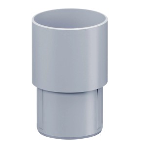 Inefa Fallrohrverbinder DN 75 grau aus PVC-U für die Verbindung von Dachrinnen Fallrohren.