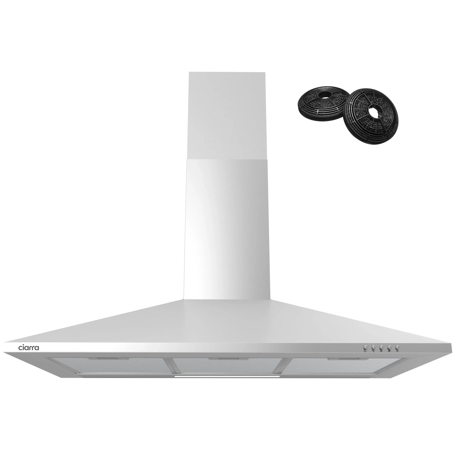 CIARRA Wandhaube 90 cm Dunstabzugshaube A++ 406 m³/h 3 Stufen Umluft Abluft VMS9201