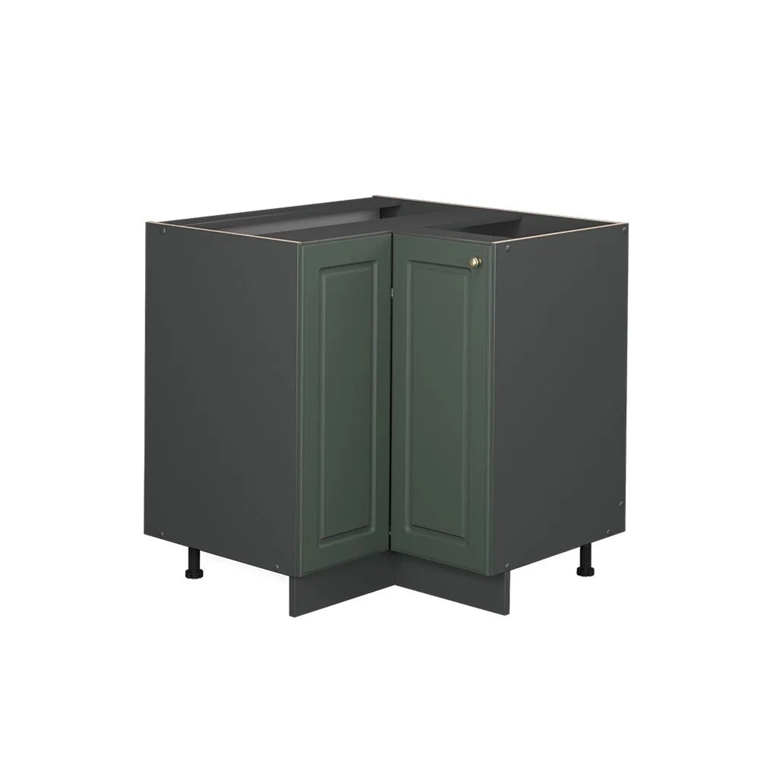 Vicco Eckunterschrank Fame-Line Grün-Gold Landhaus Anthrazit 81 cm ohne Arbeitsplatte