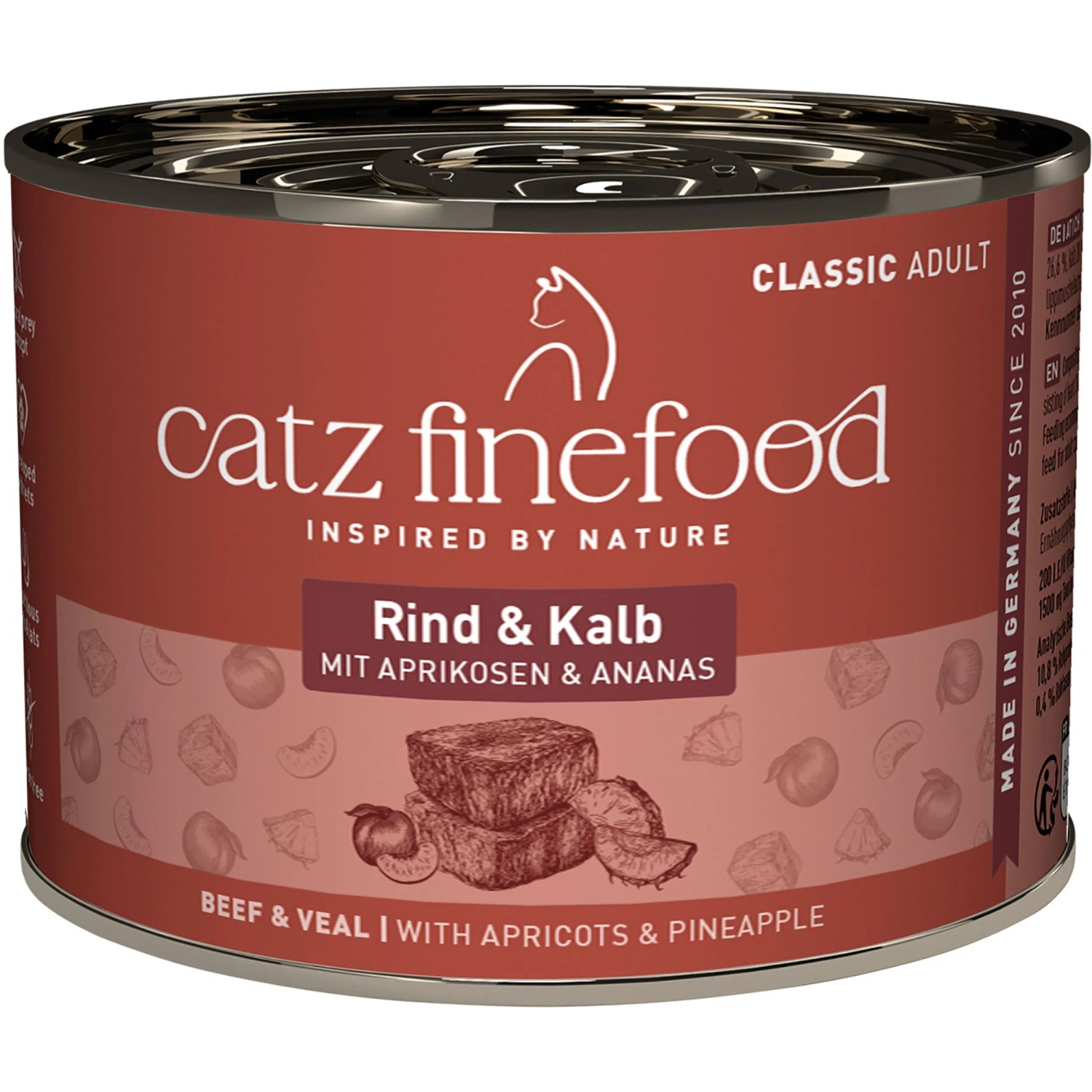 catz finefood Katzen-Nassfutter Classic Rind & Kalb 200 g