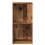 Eckregal in Altholz-Optik, 33x33x67 cm, aus Holzwerkstoff für Wohnzimmer.
