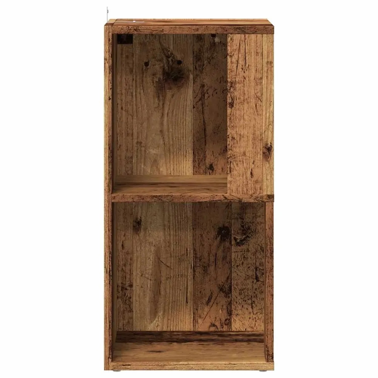 Eckregal in Altholz-Optik, 33x33x67 cm, aus Holzwerkstoff für Wohnzimmer.
