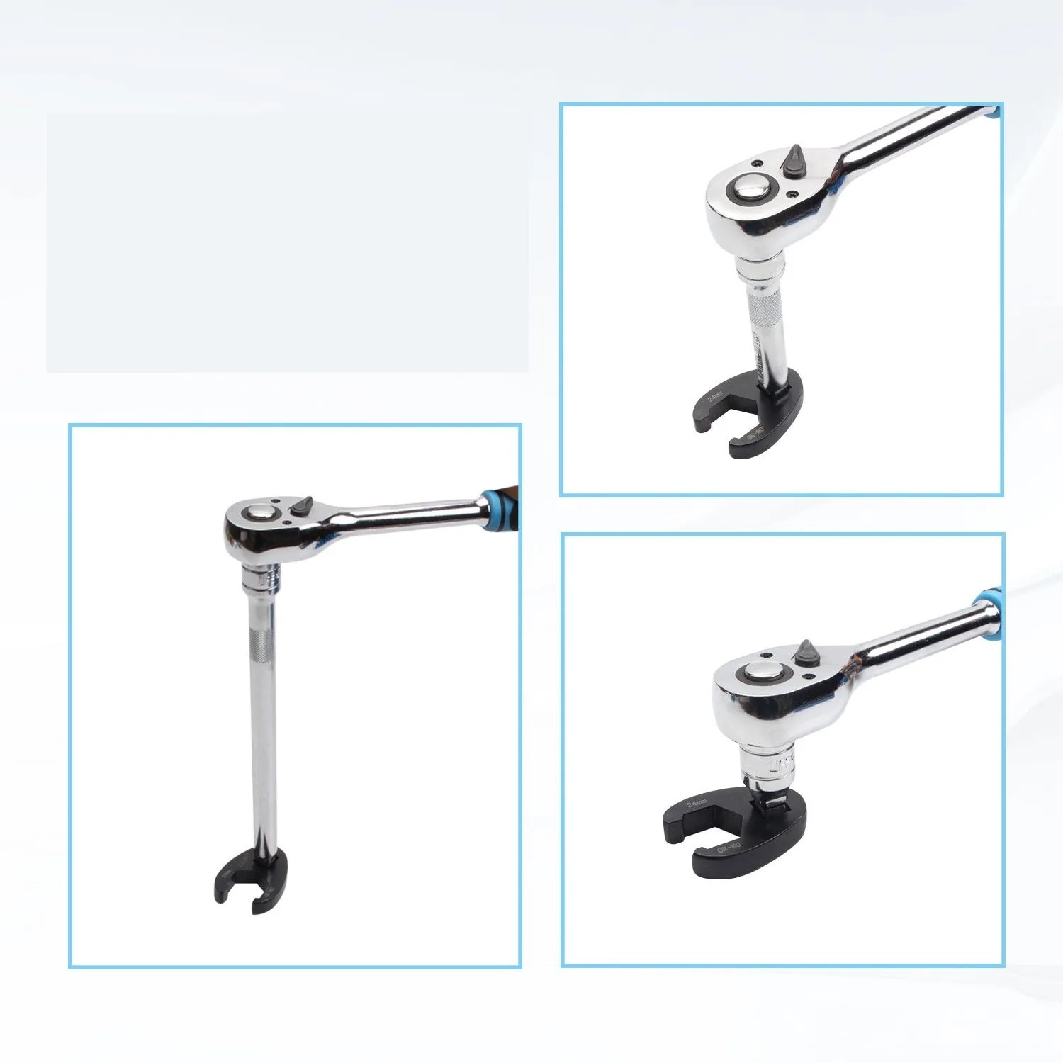 CCLIFE 15tlg Hahnenfußschlüssel Steckschlüssel Drehmoment 1/2'' 3/8'' Außenvierkantantrieb 8-24mm_3