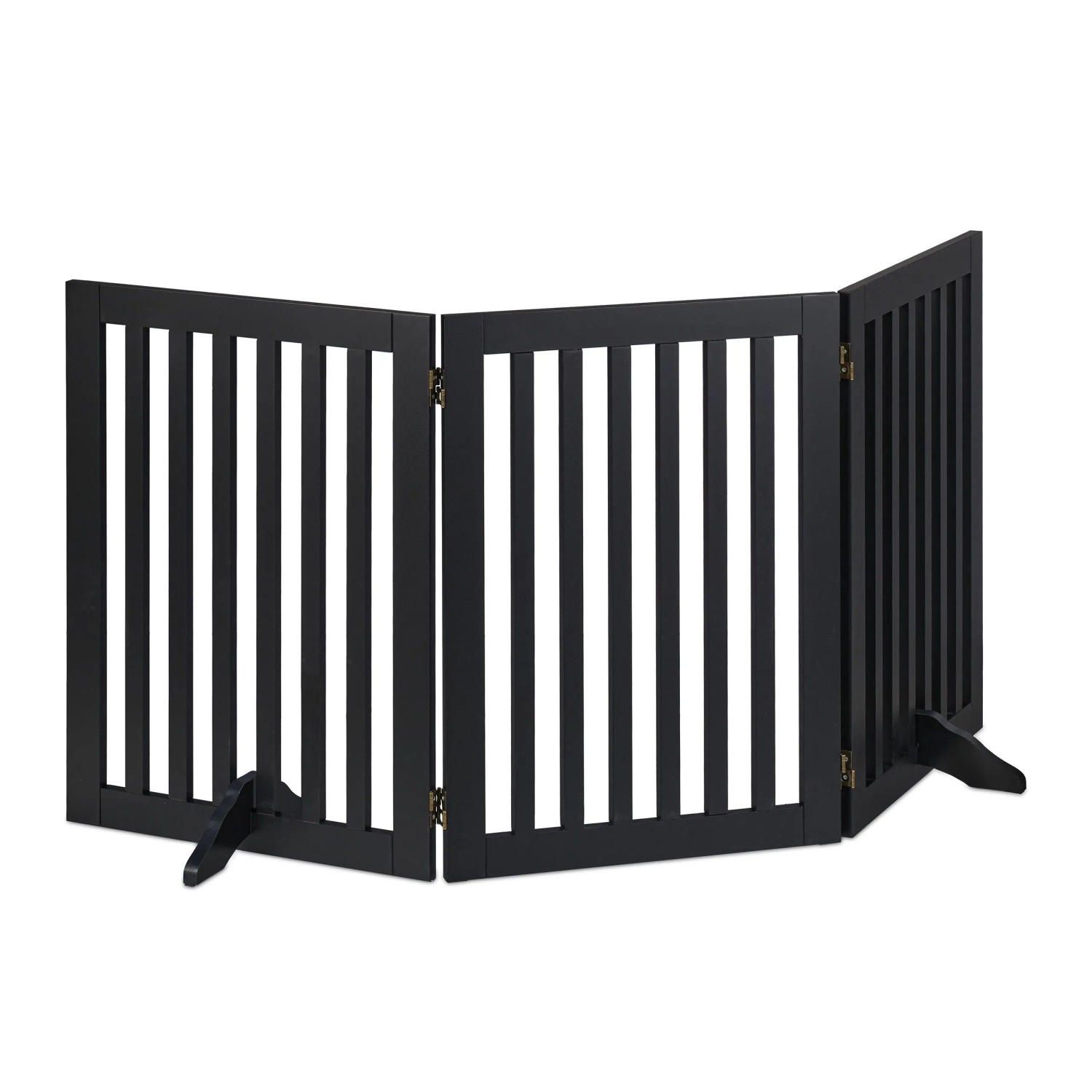 Relaxdays Absperrgitter MDF Schwarz 3-teilig Klappbar 92 cm x 154 cm x 5,5 cm 10,5 kg