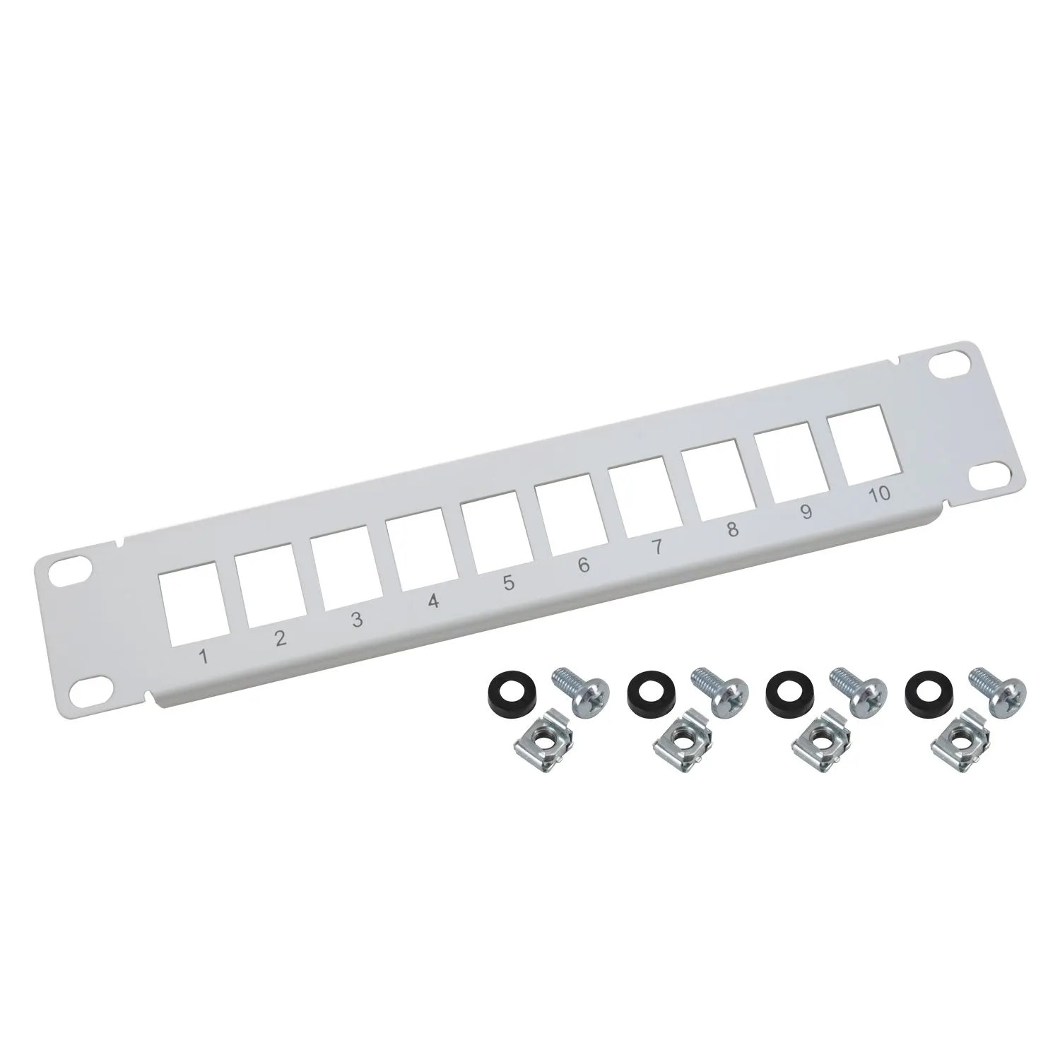 HMF 63345 UTP Keystone-Patchpanel für Serverschrank 10 Ports RJ45 10 Zoll 1 günstig online kaufen