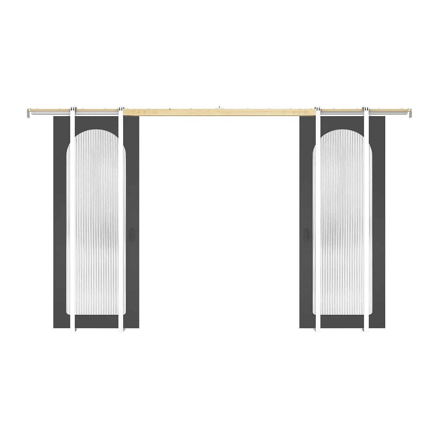 Vente-unique Schiebetür Odeza Schwarz 83 cm