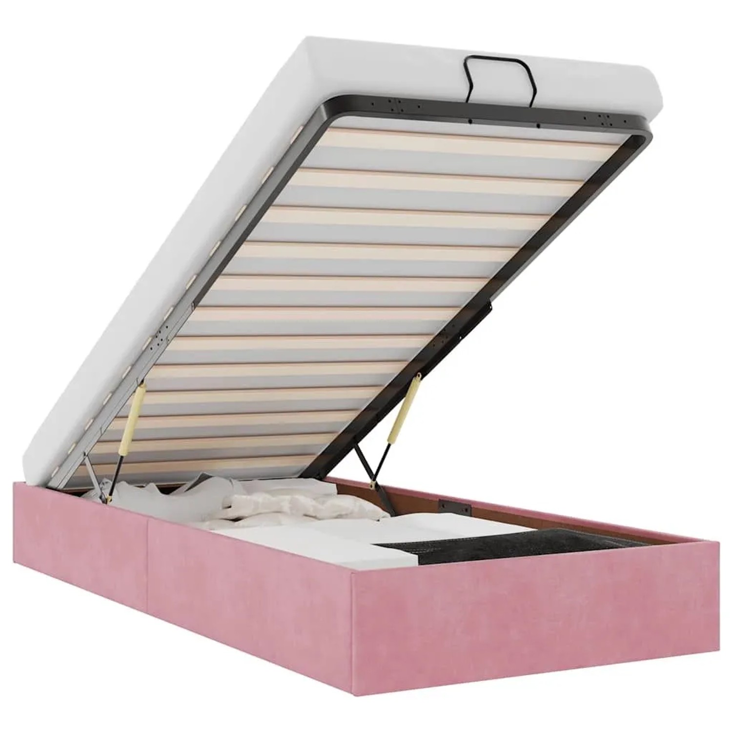 vidaXL Ottoman-Bett ohne Matratze Rosa 100x200 cm Samt 3310948