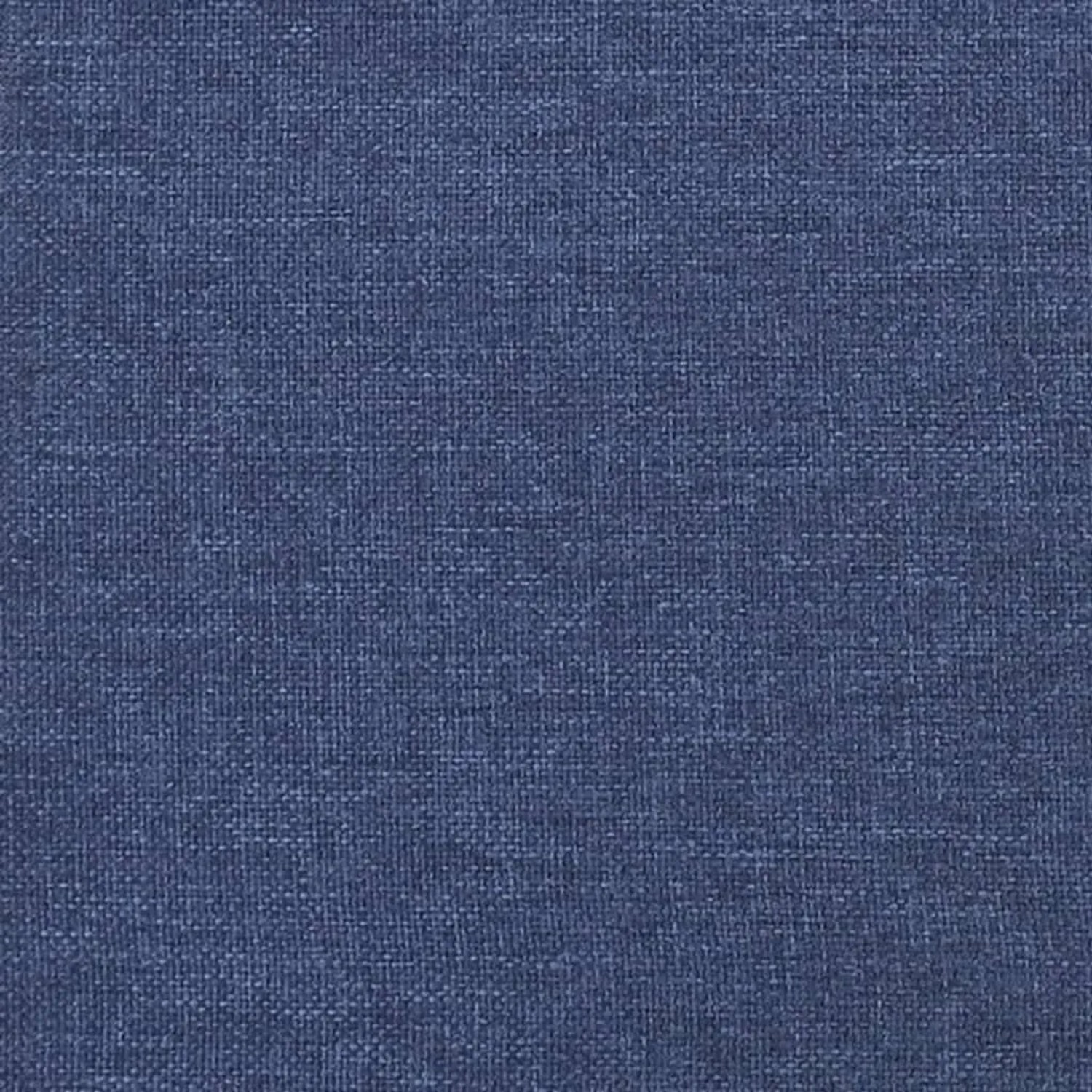 Nahaufnahme des blauen Stoffbezugs vom vidaXL Bettgestell mit Kopfteil.