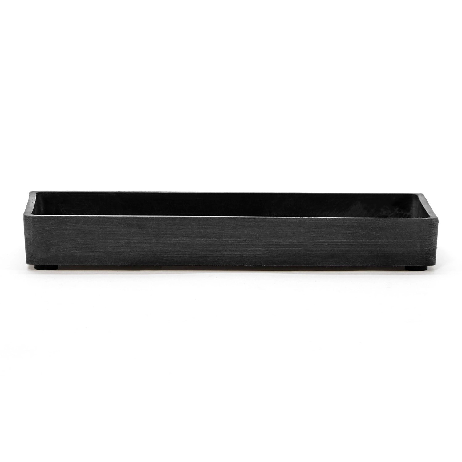 Ecopots Untersetzer Eckig Dunkelgrau 20 cm x 10 cm x 2,5 cm