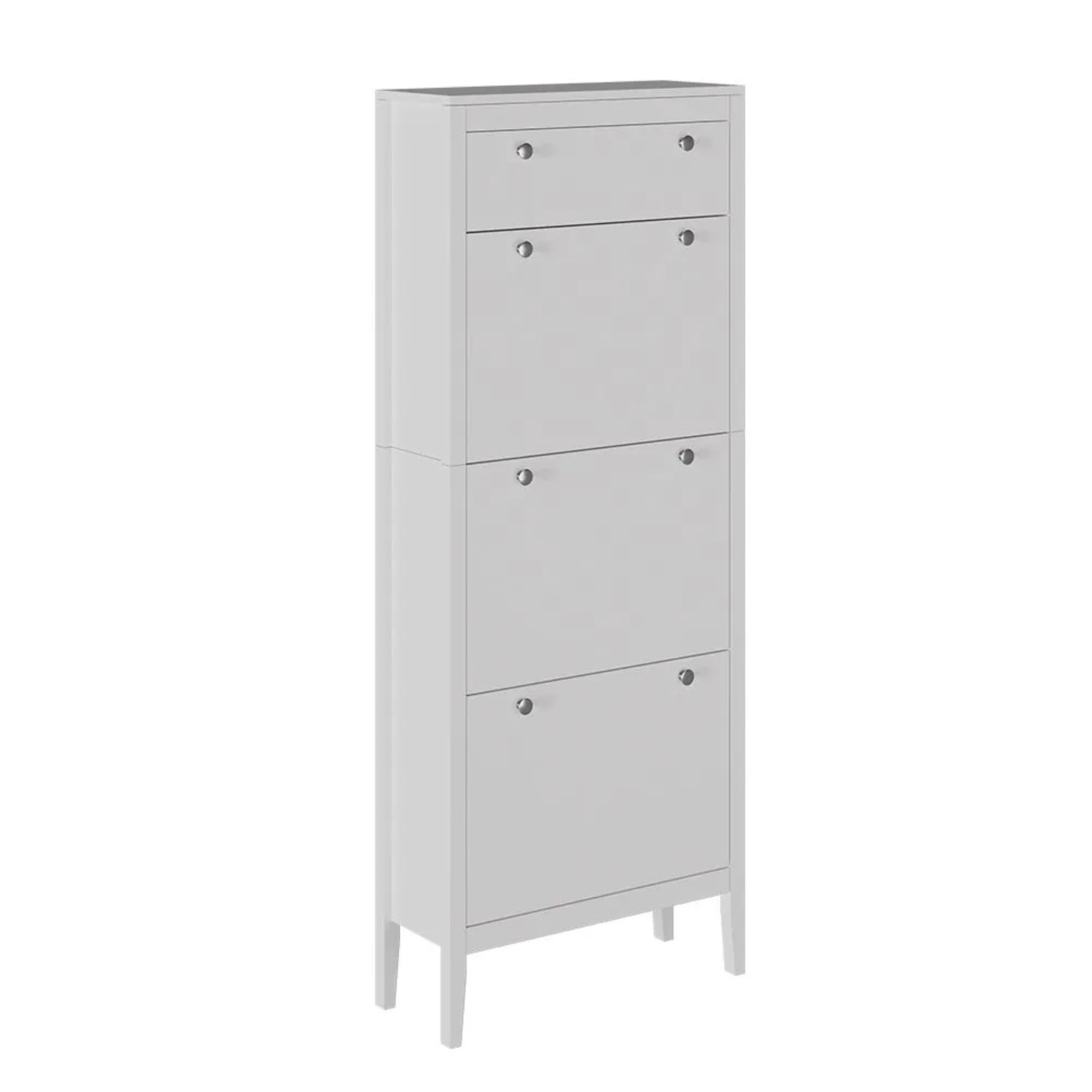 Vicco Schuhschrank Aron Weiß 60 x 153 3 Fächer Art Nr 54259