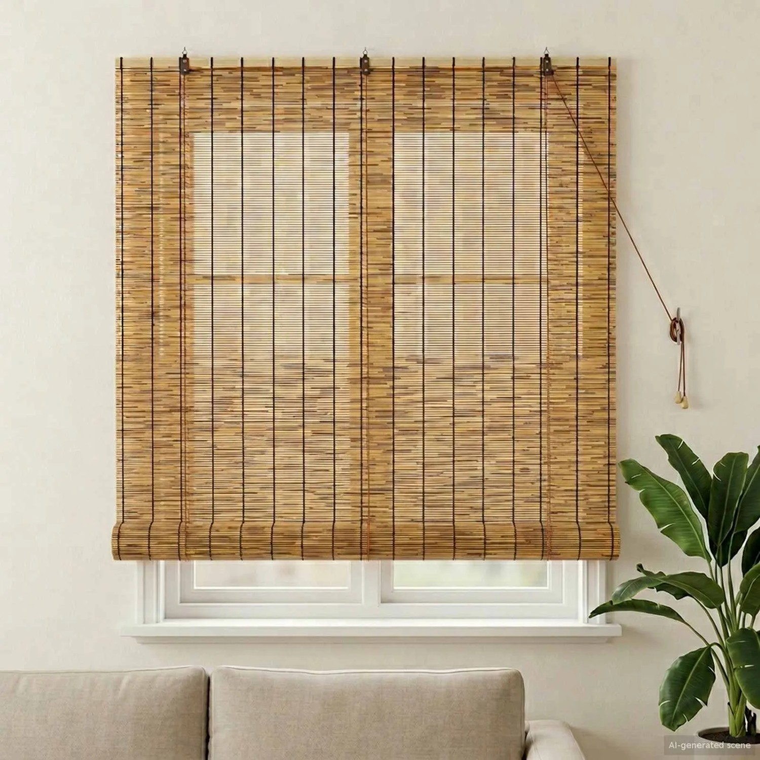 vidaXL Rollo Braun 140 x 160 cm Schilf 42034657