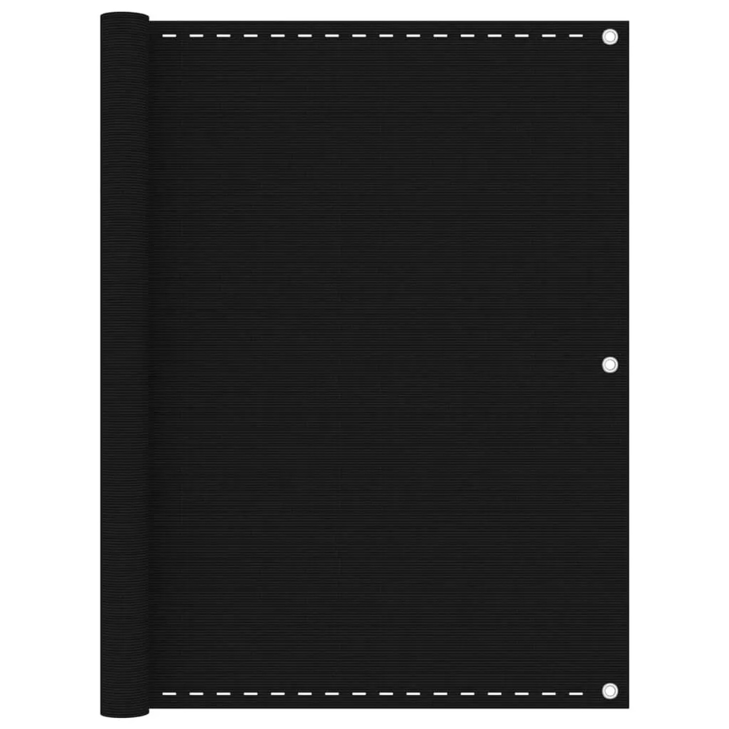 vidaXL Balkon-Sichtschutz Schwarz 120x400 cm HDPE 311037