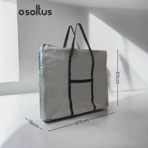 Graue osoltus Transporttasche für Lafuma Relax Liegen & Camping Sessel, 107x83x15 cm, robustes Oxford Gewebe.
