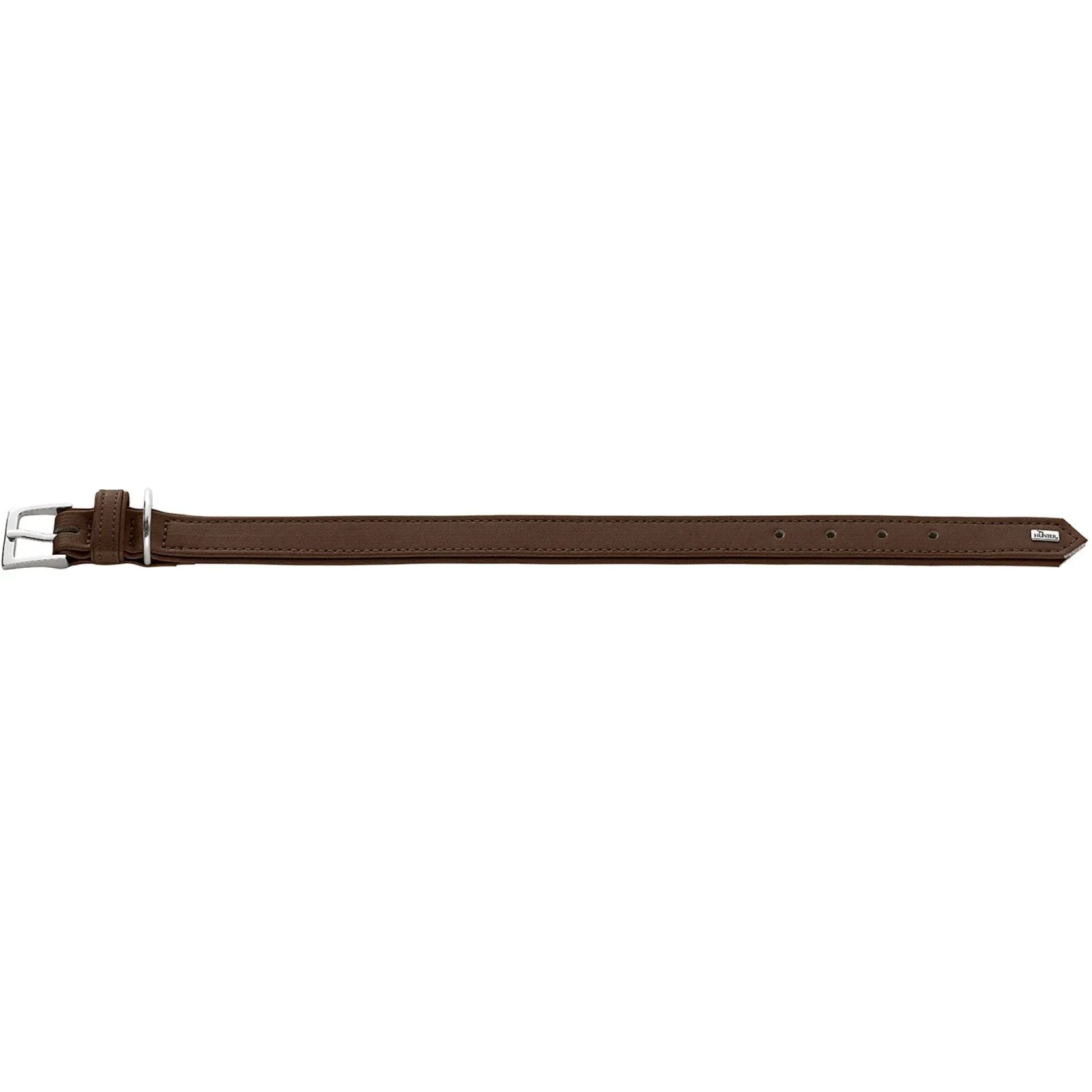 HUNTER Hundehalsband Amalfi, Farbe: grün, vegan, Kunstleder in Nappa-Optik, weich, pflegeleicht, Brillante Farbe, besonders angenehm zu tragen, Made in Germany, Größe: 50