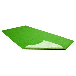 Grüner Kunstrasen-Teppich Hockey, 133x300 cm, für Balkon und Terrasse. Strapazierfähig und mit Noppen.
