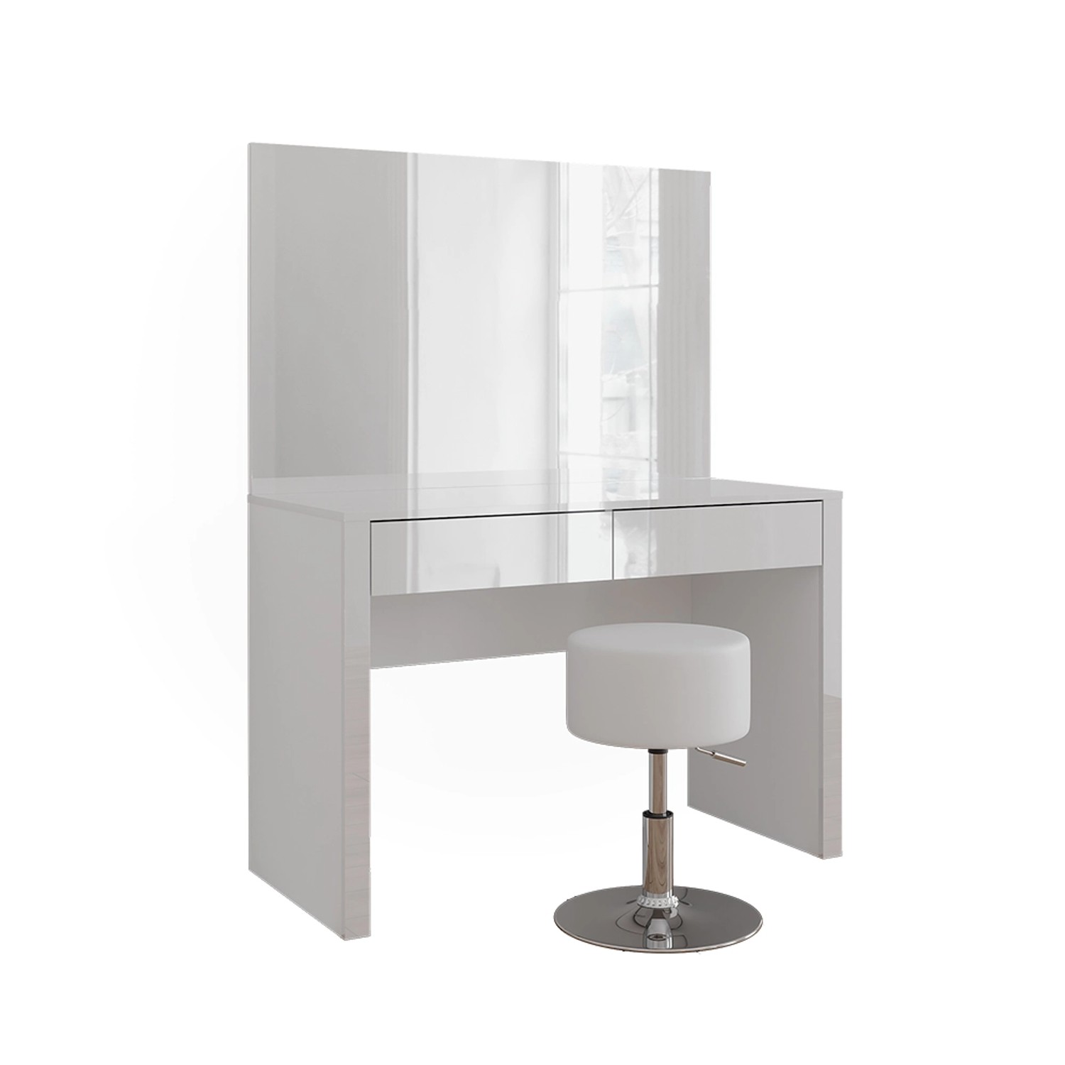 Vicco Schminktisch Annabelle Weiß Hochglanz/Weiß 110 cm mit Spiegel und Hoc günstig online kaufen