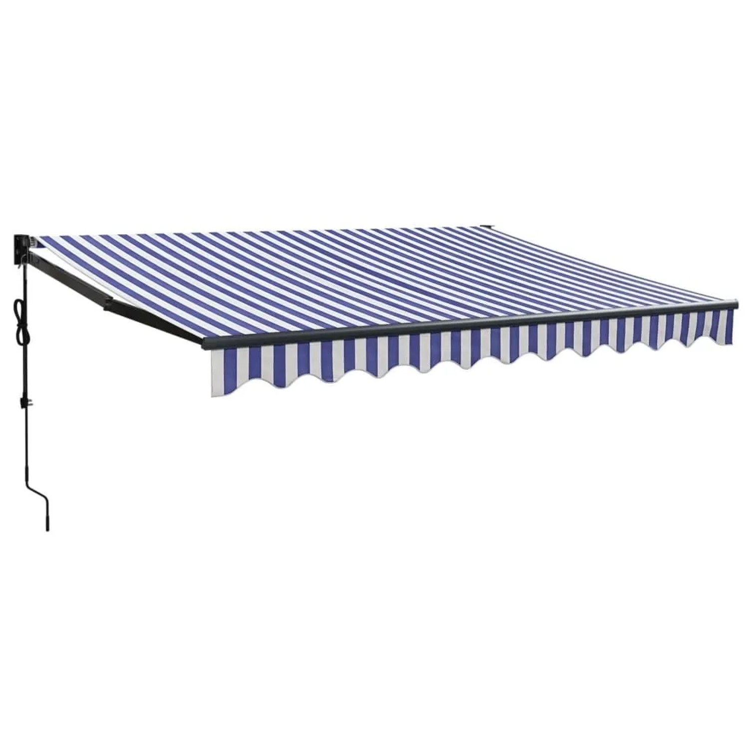 vidaXL Elektrische Markise mit Kurbel Blau und Weiß 3x2,5 m 3154496