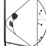 Detailansicht Rosenbogen Vogel, Eisen, schwarz, Rankhilfe mit Rosen- und Vogel-Verzierung.