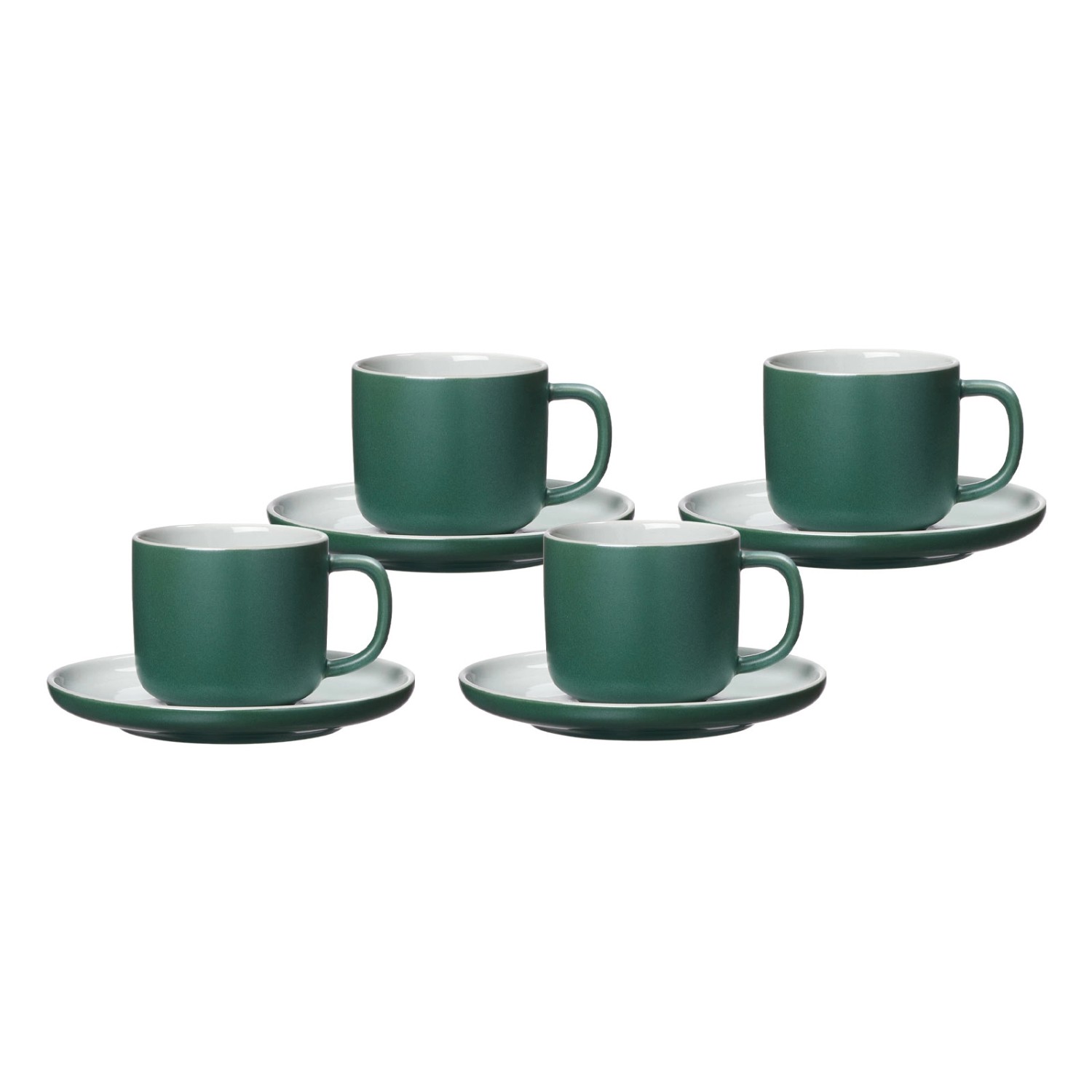 Ritzenhoff & Breker Jasper Kaffeetasse mit Untertasse 240 ml 4er Set Grün