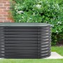 Floraworld Hochbeet Welle, 160x80x82 cm, Anthrazit, aus Metall.