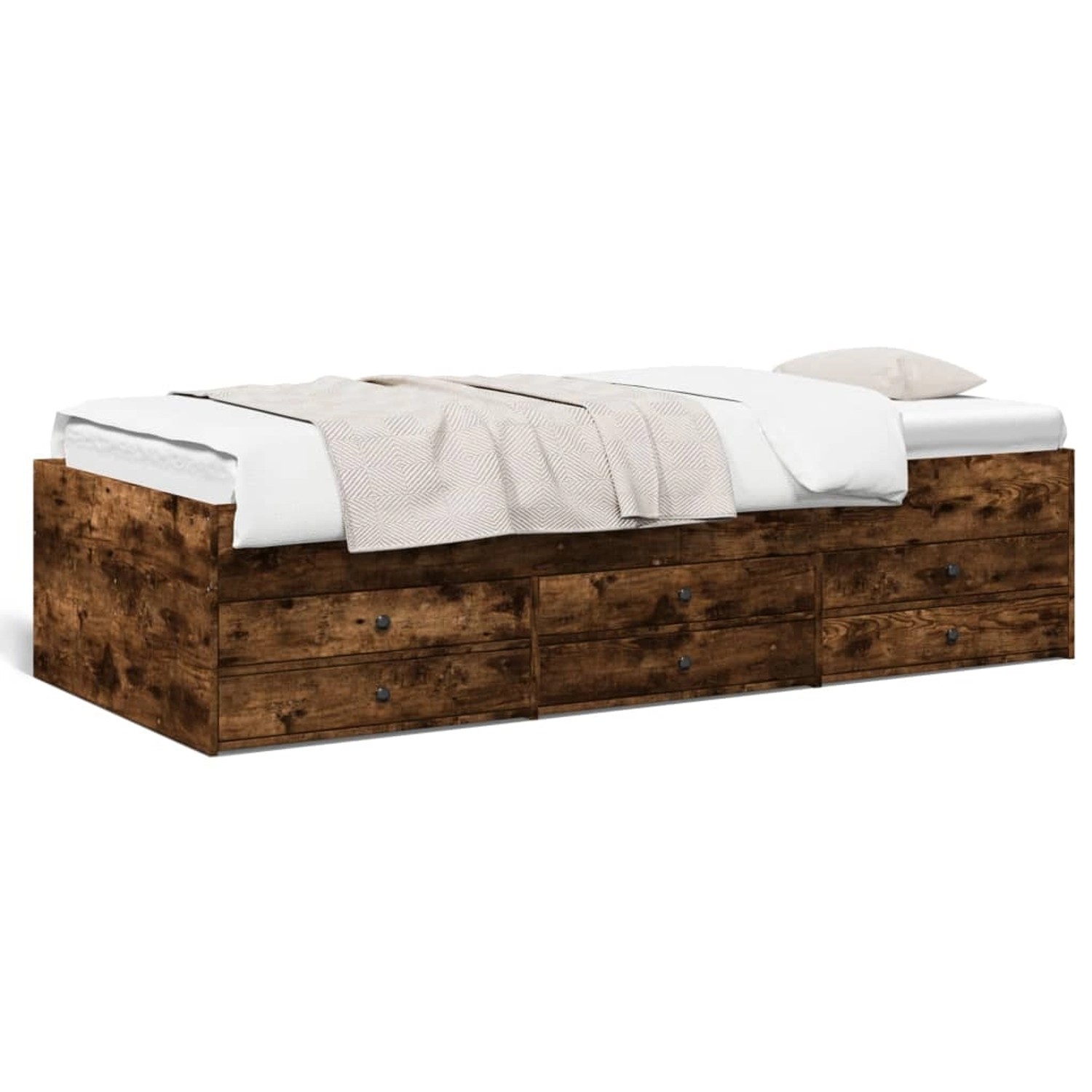 vidaXL Tagesbett mit Schubladen ohne Matratze Räuchereiche 90x190 cm 328088 günstig online kaufen