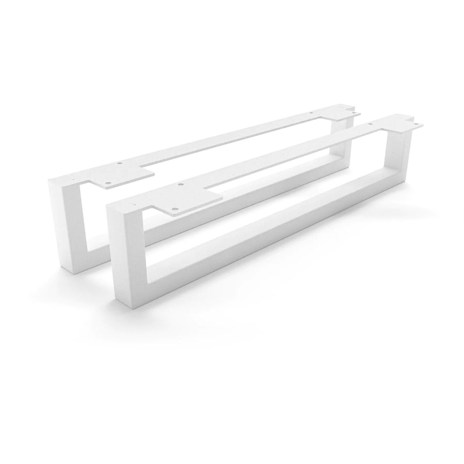 HEVVA Möbelfüße GRAZ 10 cm Hoch 50 cm Tief 2er Set Weiß