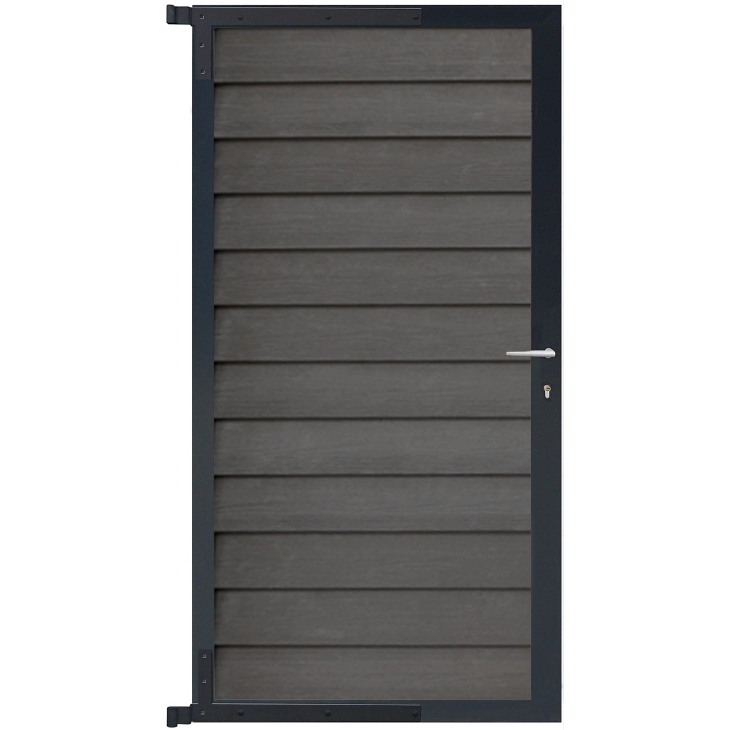 GartenLand Steckzauntor Schwedenprofil ca. 90 x 175 cm WPC Anthrazit Holzst günstig online kaufen