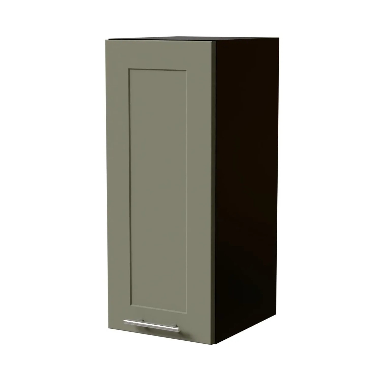 Feldmann-Wohnen Hängeschrank Oslo W2/30 Schwarz / Reed Green Matt 30 / 32,5 / 72cm