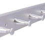 Siro Hakenleiste SM8164, Chrom-Matt, 400mm mit 5 Haken für Garderobe oder Küche.