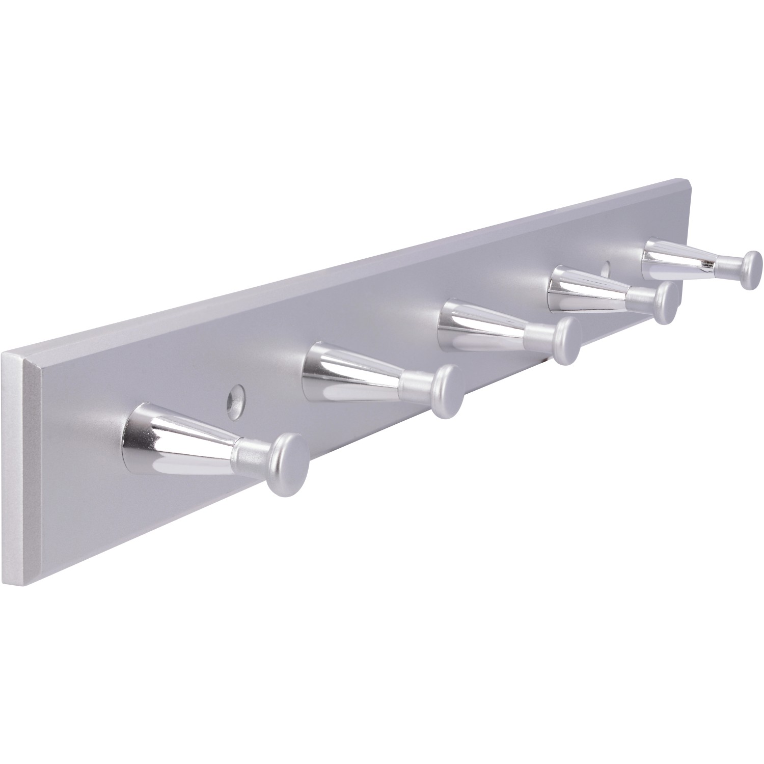 Siro Hakenleiste SM8164, Chrom-Matt, 400mm mit 5 Haken für Garderobe oder Küche.
