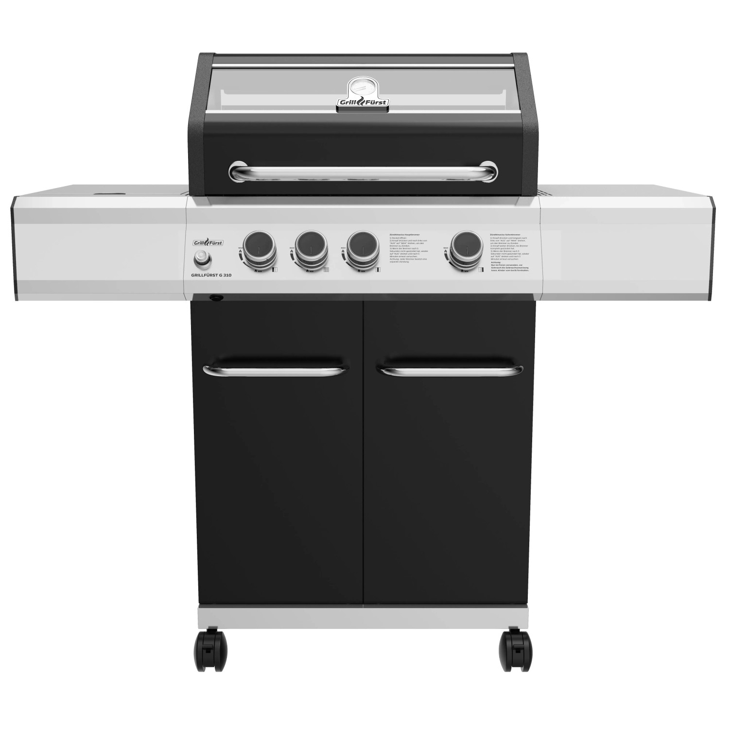 Grillfürst G310G 3 Brenner Gasgrill Gusseisenroste