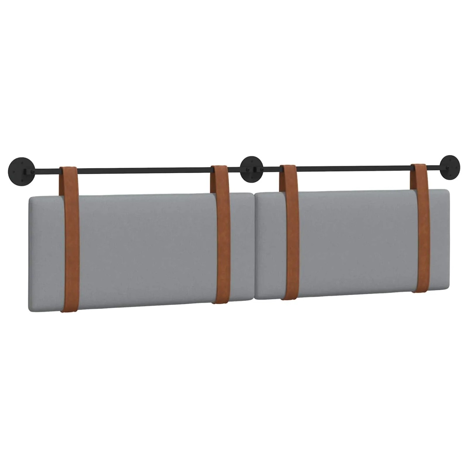 vidaXL Hängevorderseite Uni Hellgrau 170 x 55 x 5 cm Antikes PU 42031483