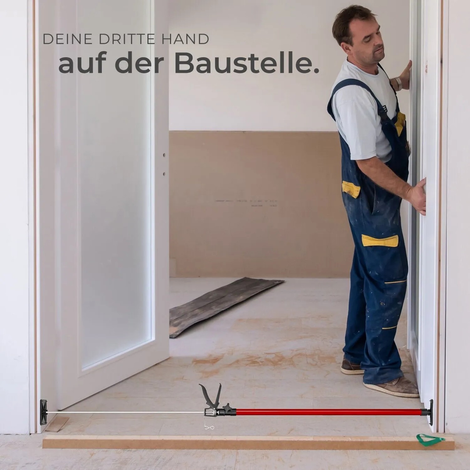 Tectake 4Er Set Teleskopstützen  Stufenlos Höhenverstellbar 115   290 cm  20 x 8 x 115 cm Rot_6
