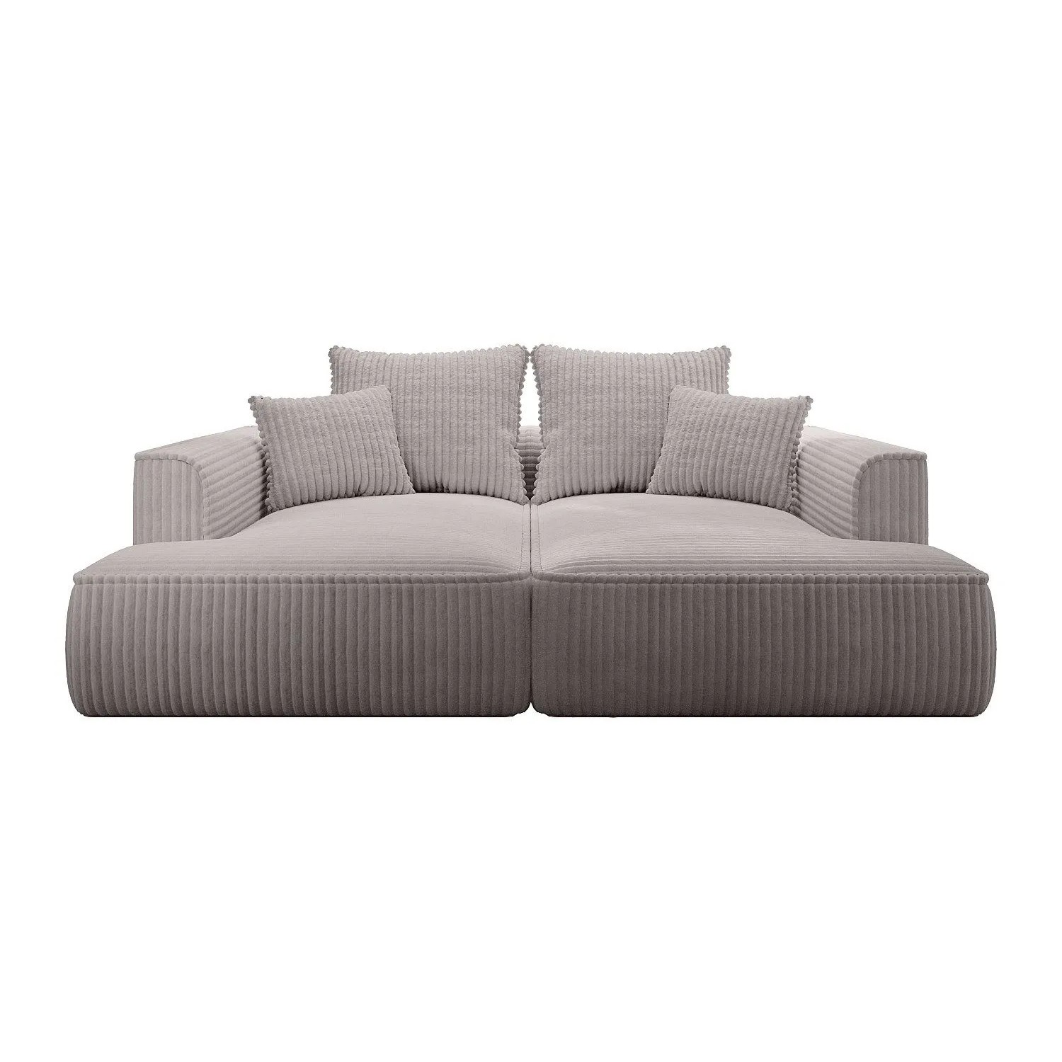 Vente-unique Sofa Ohne Schlafmöglichkeit Pineta Hellgrau 230 cm