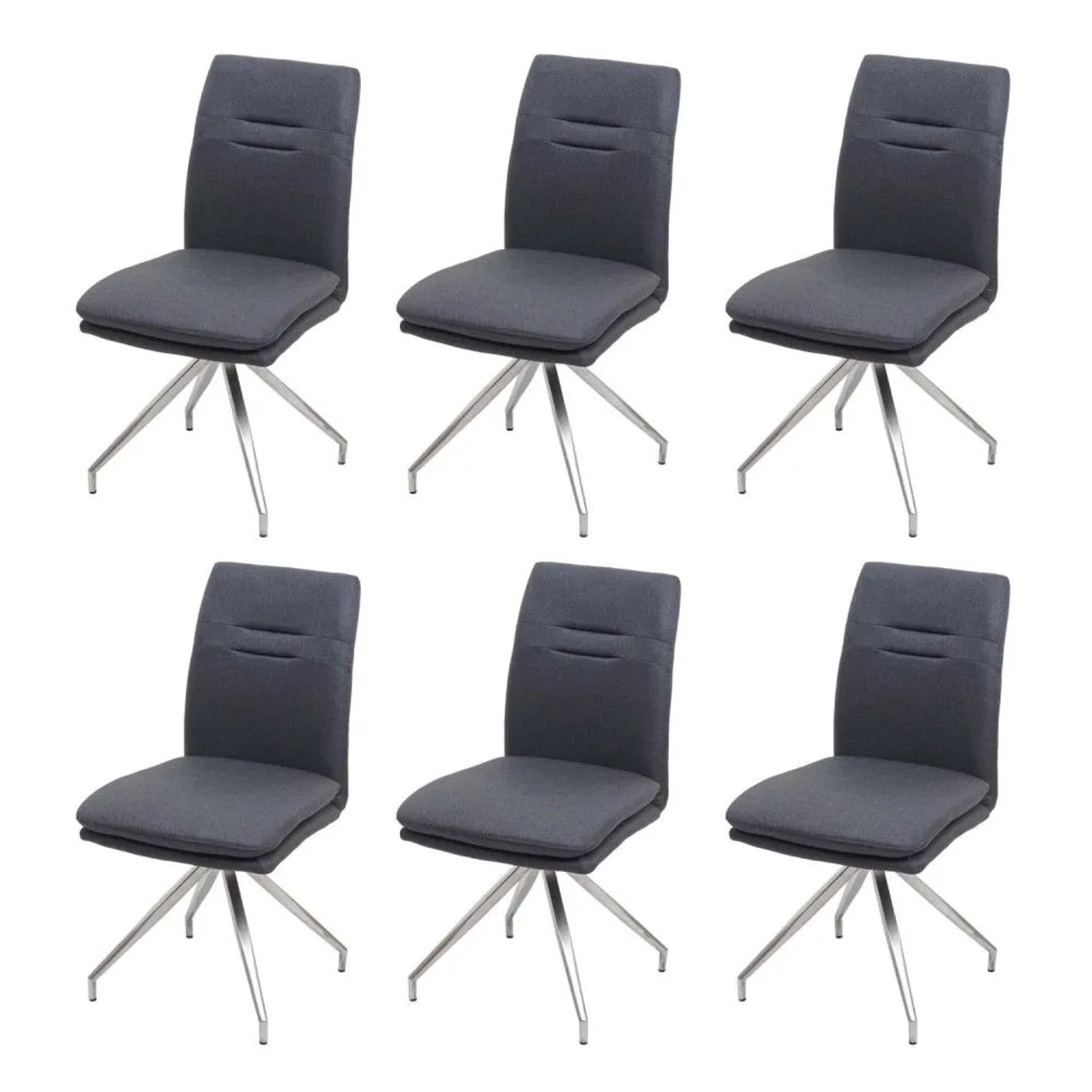 MCW Esszimmerstuhl H70 6er-Set Dunkelgrau
