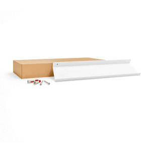 HEVVA Regalleiste MARSEILLE, 30 cm, weiß, mit Befestigungsmaterial und Kartonverpackung.