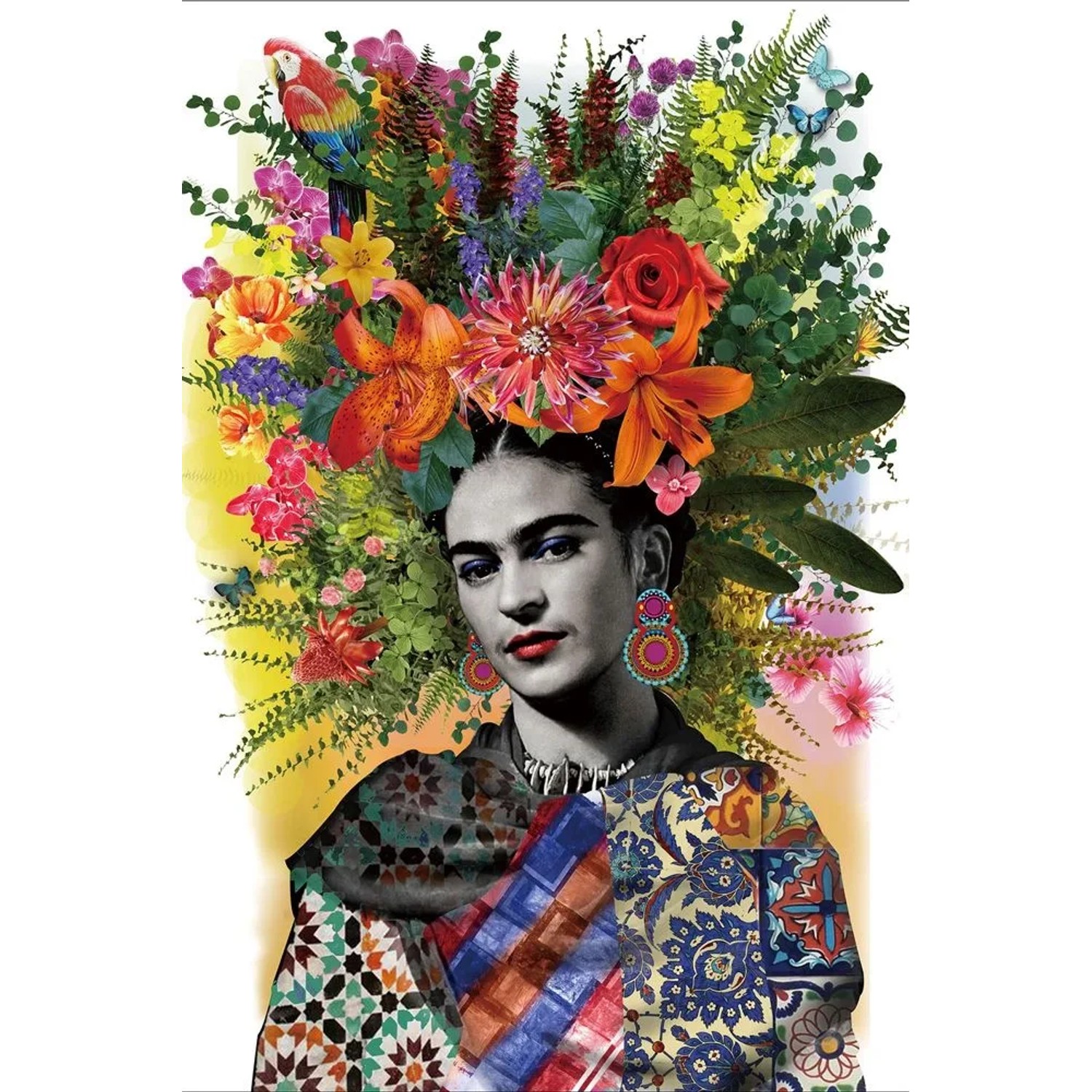 Art Universe Glasbilder Mexico Flowers 80 x 120 cm