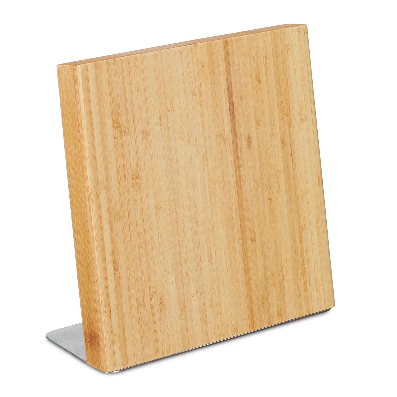 Relaxdays Messerblock Bambus Natur Magnetisch Rutschfest 27,5 cm x 28 cm x 12 cm 2,2 kg