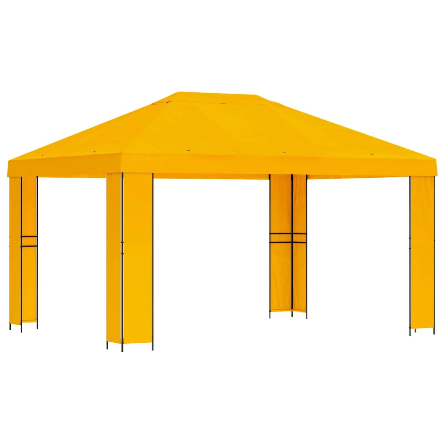 vidaXL Pavillon 4 x 3 m Gelb Polyester und Stahl 190 900380