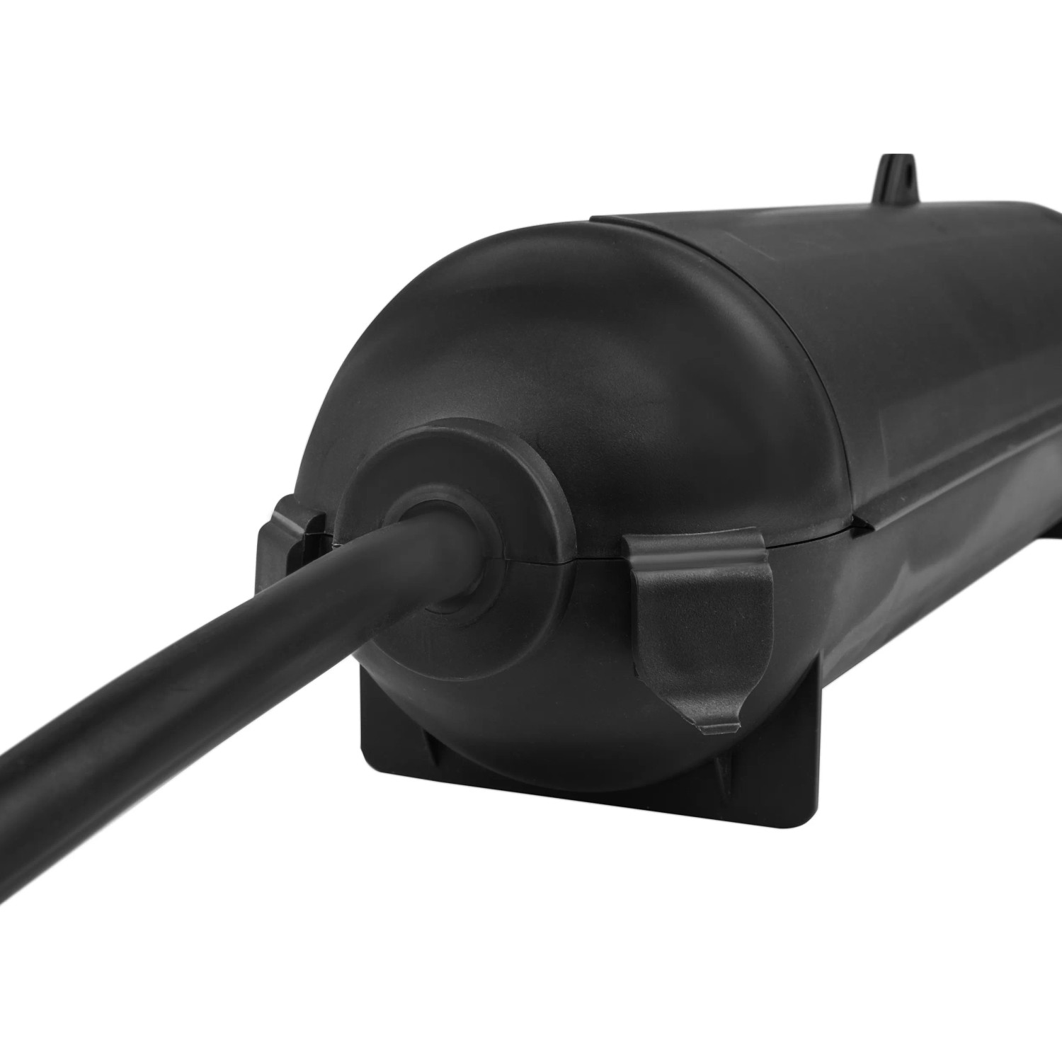 Calima Sicherheitsbox für CEE Stecker, schwarze Kunststoffbox zum Schutz von Kabelverbindungen.