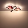 Moderne, dimmbare LED-Deckenleuchte Marian, 2-flammig, schwarz matt mit RGB-Farbwechsler.