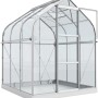 Vitavia Gewächshaus Orion 3800 aus Alu, 3,8 m² mit geöffneter Tür. Ideal für den Garten.