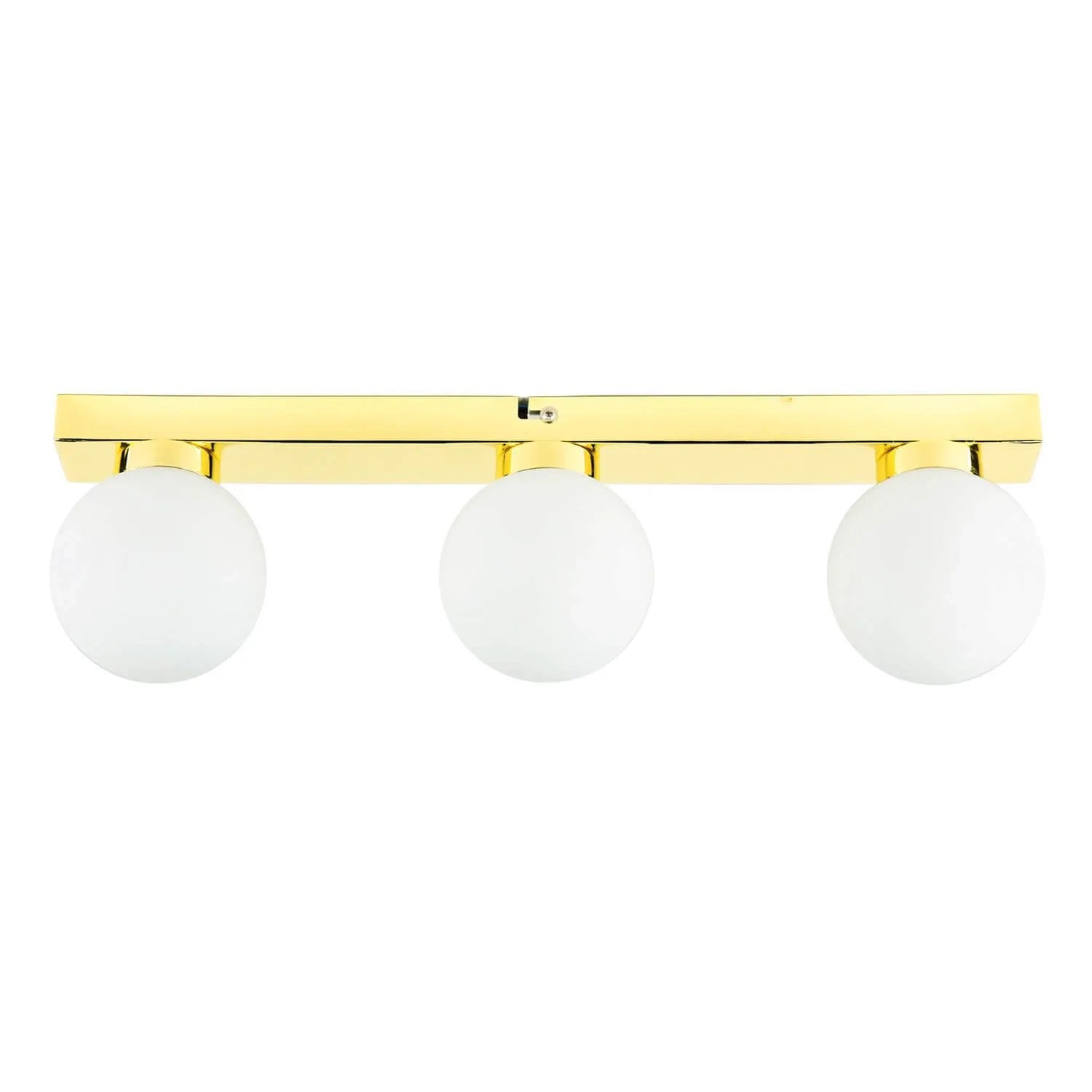 EASYLIGHT Deckenleuchte Glas Metall In Gold 3-Flammig G9 46 cm Breit