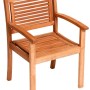 Holz Sessel Cordoba für Garten & Terrasse. Gartenstuhl aus FSC Eukalyptusholz mit Armlehnen.