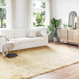 vidaXL Kunstschaffell Teppich Tafalla Creme 240 x 340 cm Polyester 42021508
