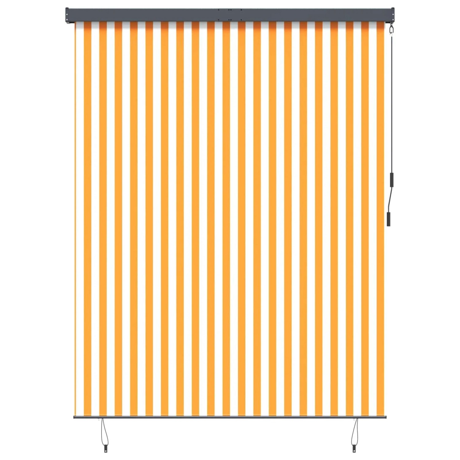 vidaXL Rollo Weiß und Orange 200 x 250 cm Stoff und Aluminium 362095
