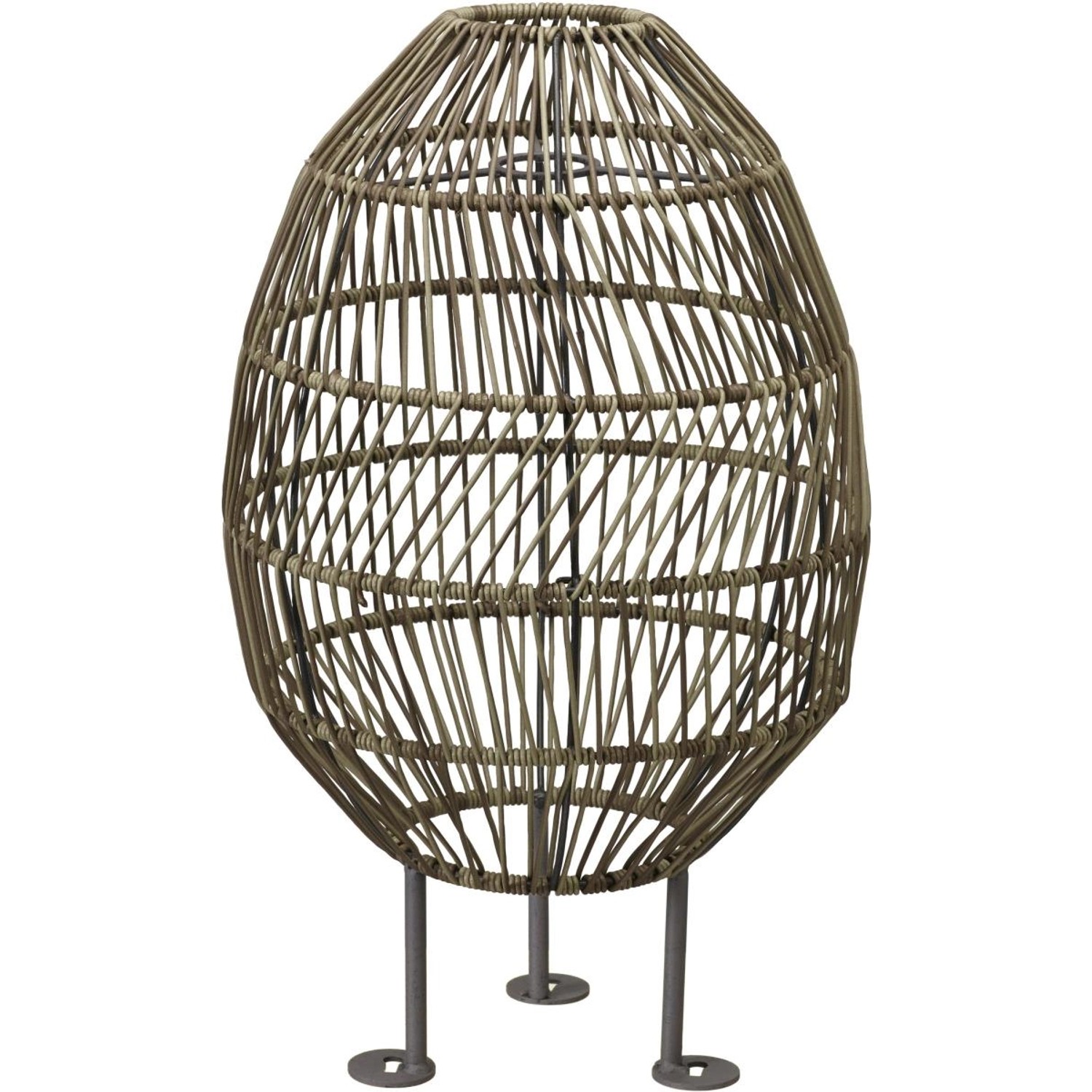 PR Home Hanoi Terrassen Stehleuchte 50x30cm Kunststoff Rattan natur Braun günstig online kaufen