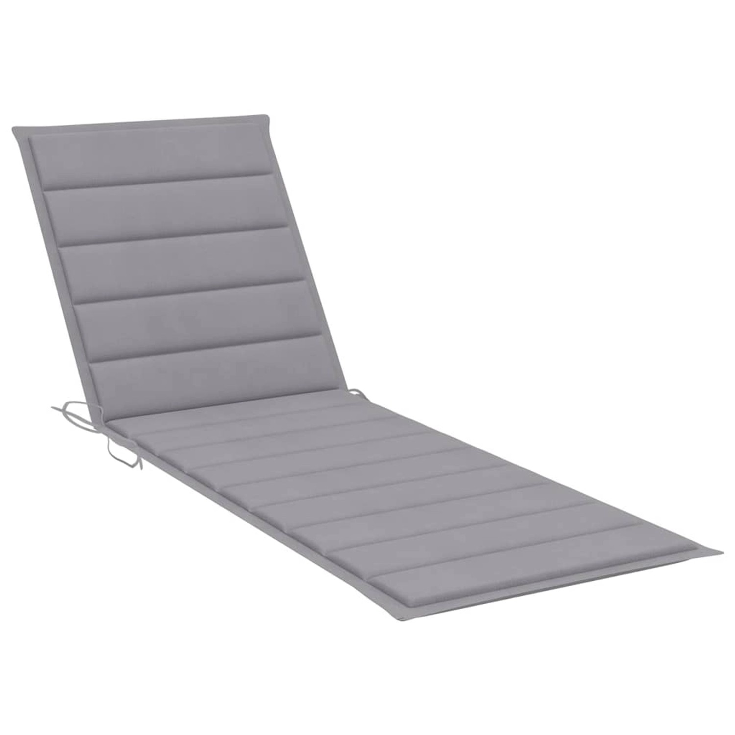 VidaXL Garten-Sonnenliege mit Auflage Bambus Grau