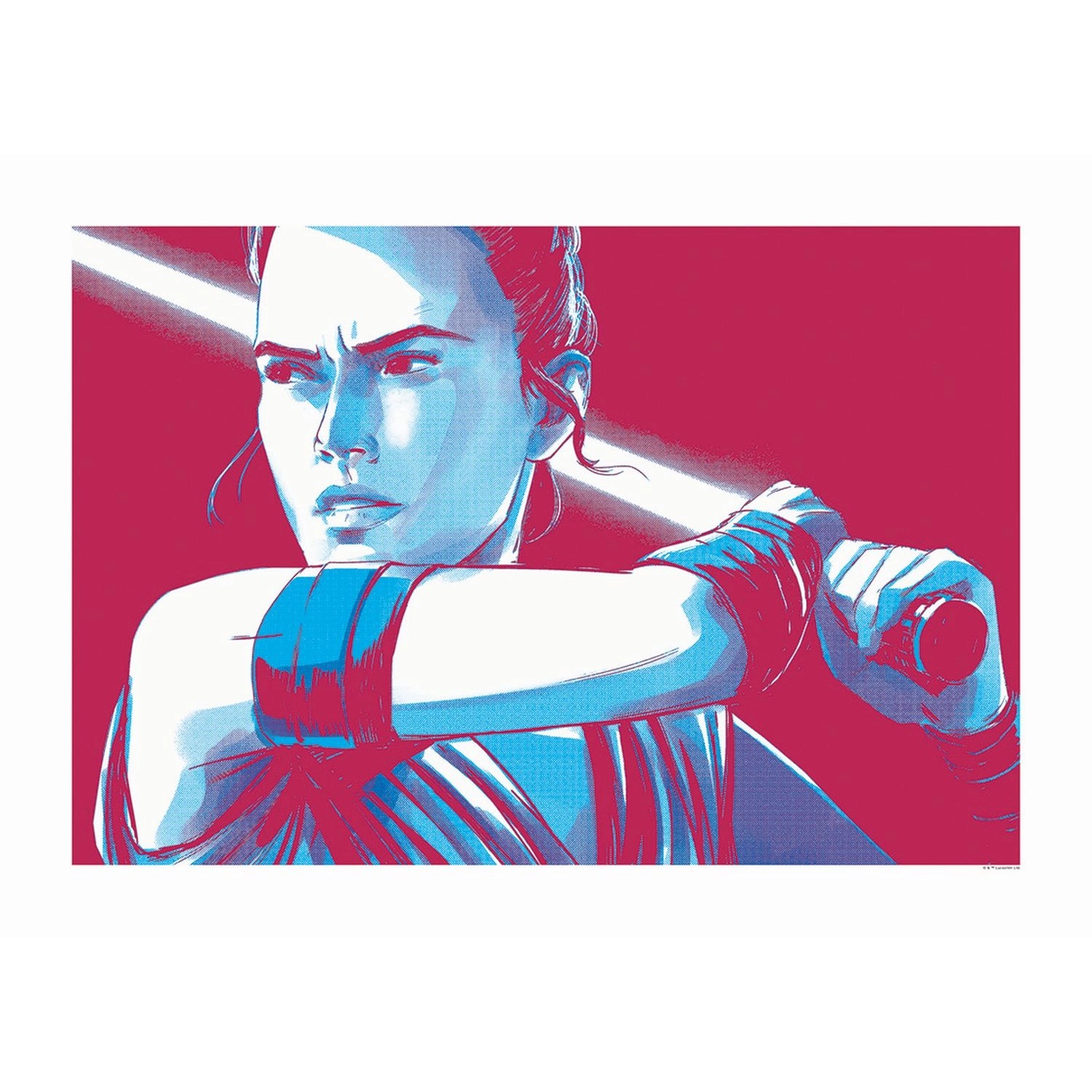 Disney Poster Star Wars Rey Rot und Blau 70 x 50 cm 610265 günstig online kaufen